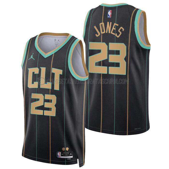 camiseta kai jones charlotte hornets de 23 hombre city edition 2023 negro