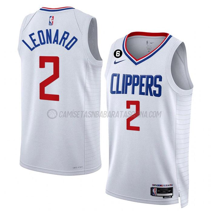 camiseta kawhi leonard los angeles clippers de 2 hombre association edition 2023 blanco