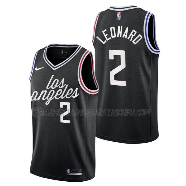 camiseta kawhi leonard los angeles clippers de 2 hombre city edition 2023 negro