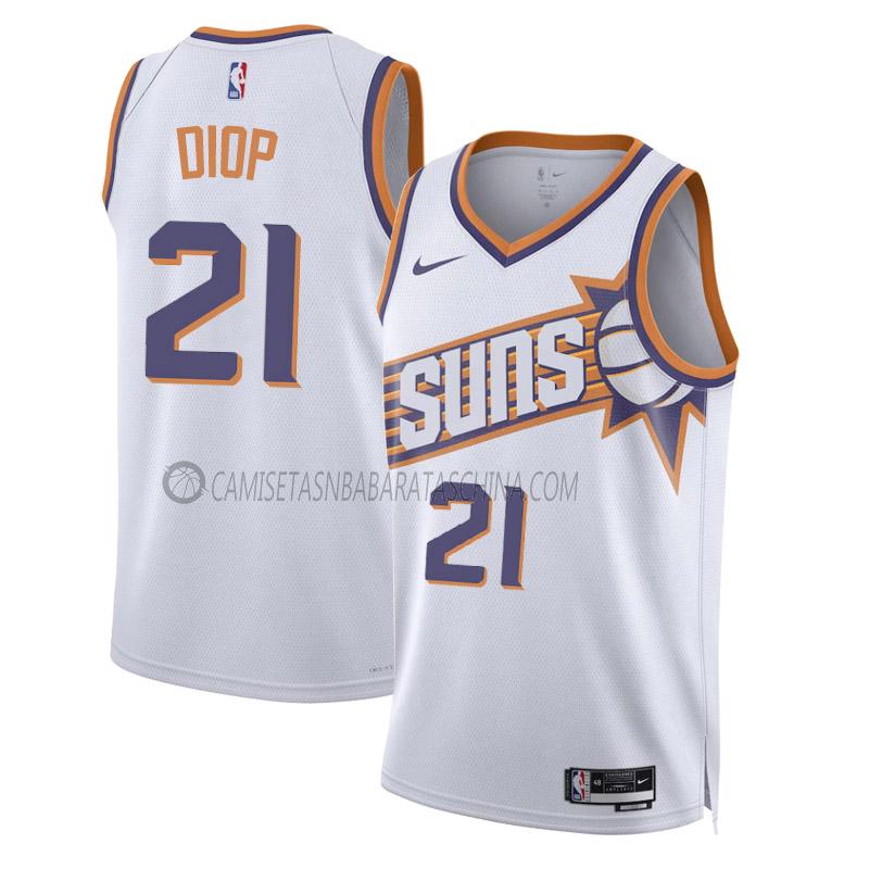 camiseta keita bates-diop phoenix suns de 21 hombre association edition 2023-24 blanco