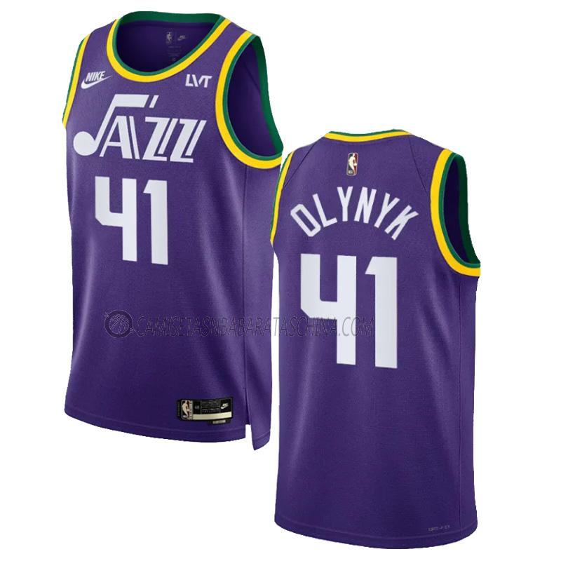 camiseta kelly olynyk utah jazz de 41 hombre classic edition 2023-24 púrpura