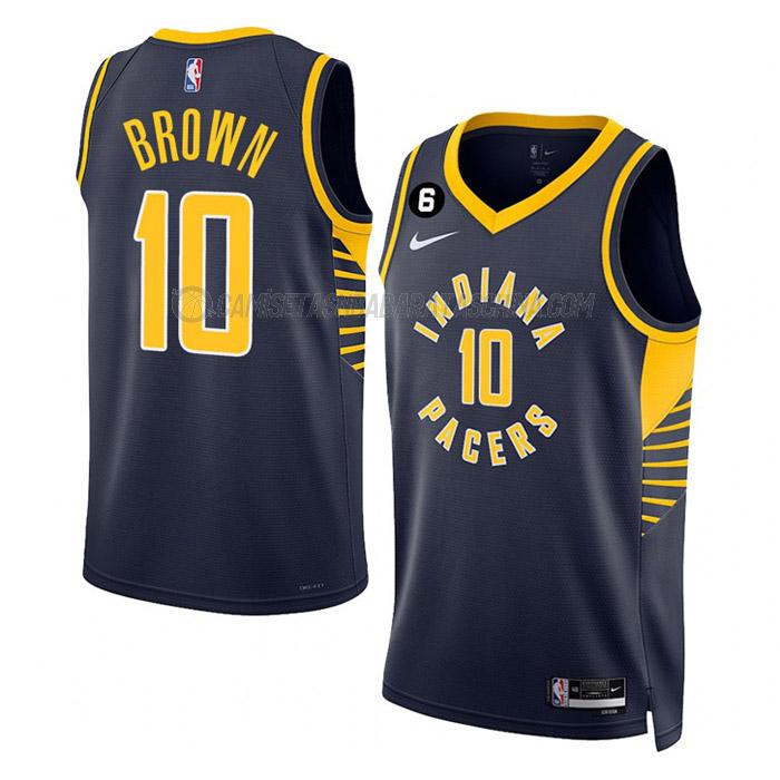 camiseta kendall brown indiana pacers de 10 hombre icon edition 2023 azul marino