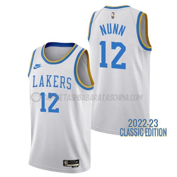 camiseta kendrick nunn los angeles lakers de 12 hombre classic edition 2023 blanco