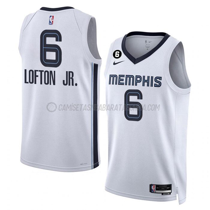 camiseta kenneth lofton jr memphis grizzlies de 6 hombre association edition 2023 blanco