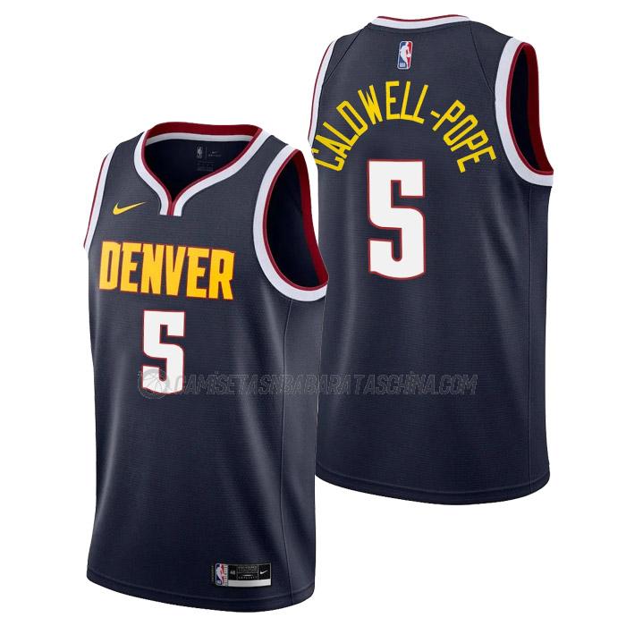 camiseta kentavious caldwell-pope denver nuggets de 5 hombre icon edition 2023 azul marino