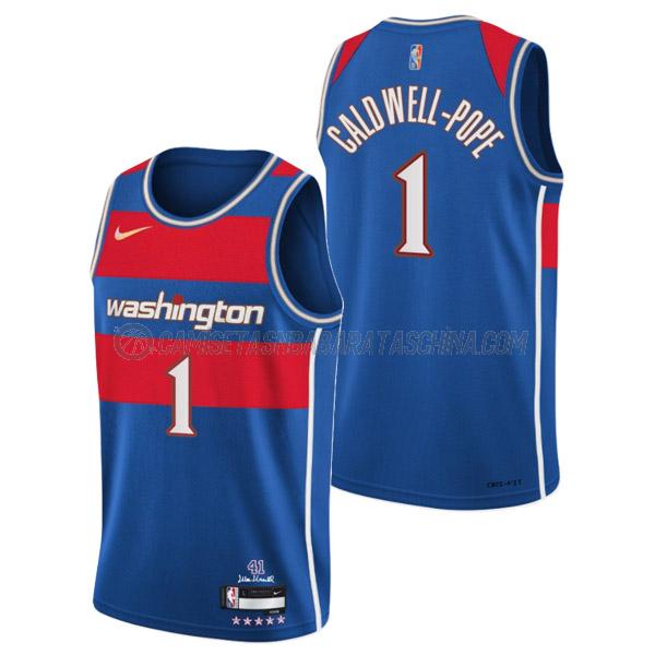 camiseta kentavious caldwell-pope washington wizards de 1 hombre city edition 2022 azul