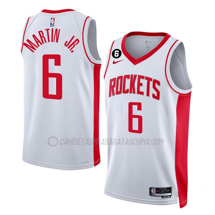 camiseta kenyon martin jr houston rockets de 6 hombre association edition 2023 blanco