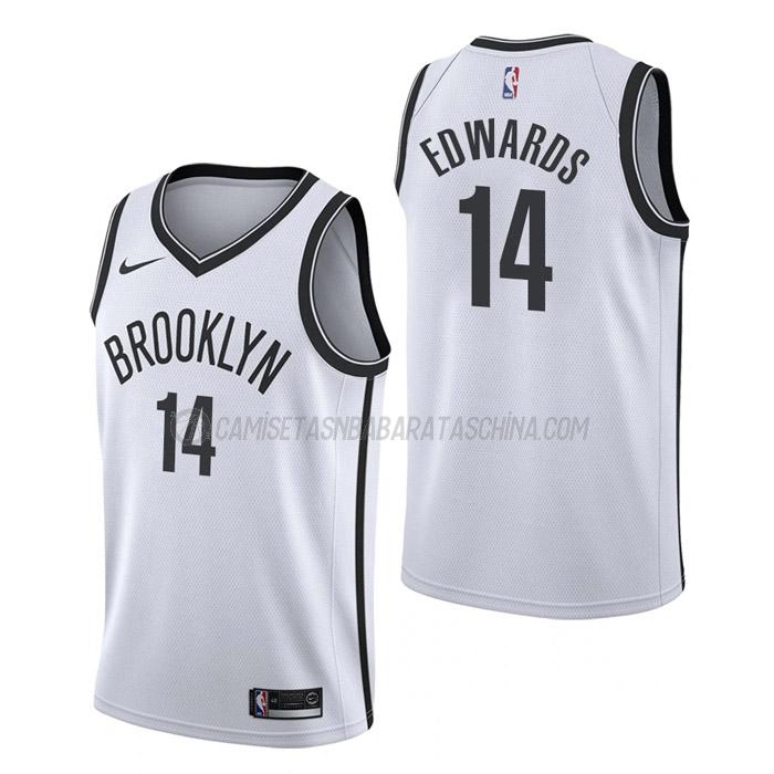 camiseta kessler edwards brooklyn nets de 14 hombre association edition 2023 blanco