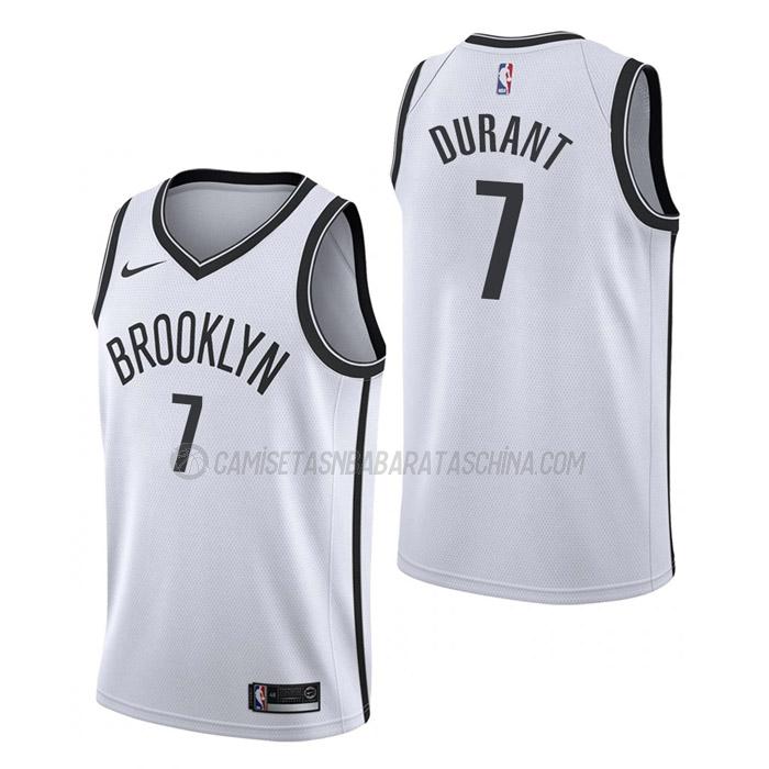 camiseta kevin durant brooklyn nets de 7 hombre association edition 2023 blanco