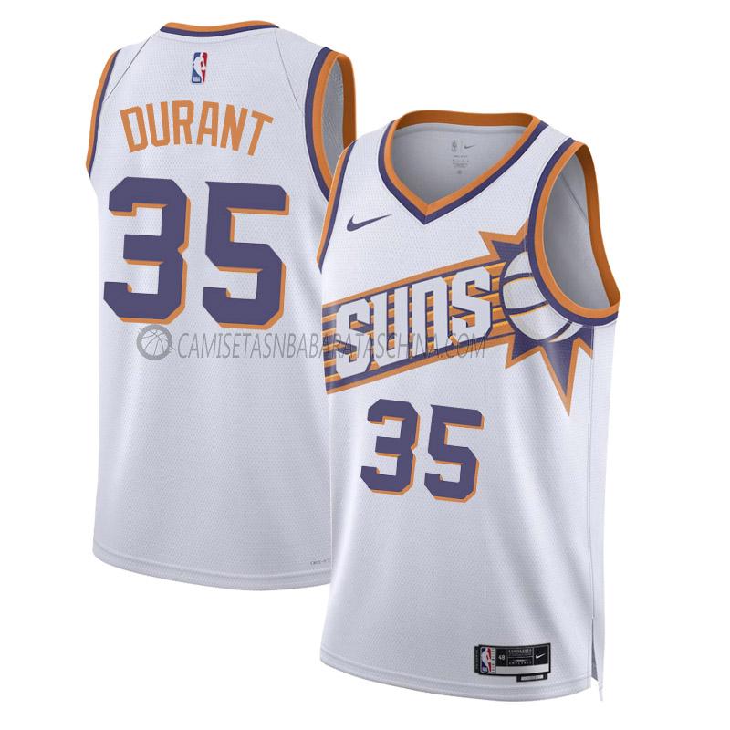 camiseta kevin durant phoenix suns de 35 hombre association edition 2023-24 blanco