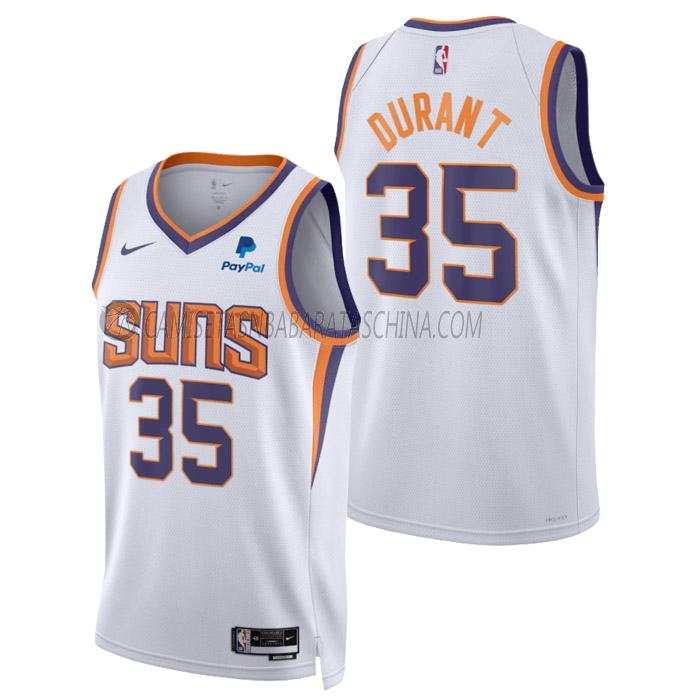 camiseta kevin durant phoenix suns de 35 hombre association edition 2023 blanca