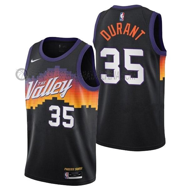 camiseta kevin durant phoenix suns de 35 hombre city edition 2023 negro