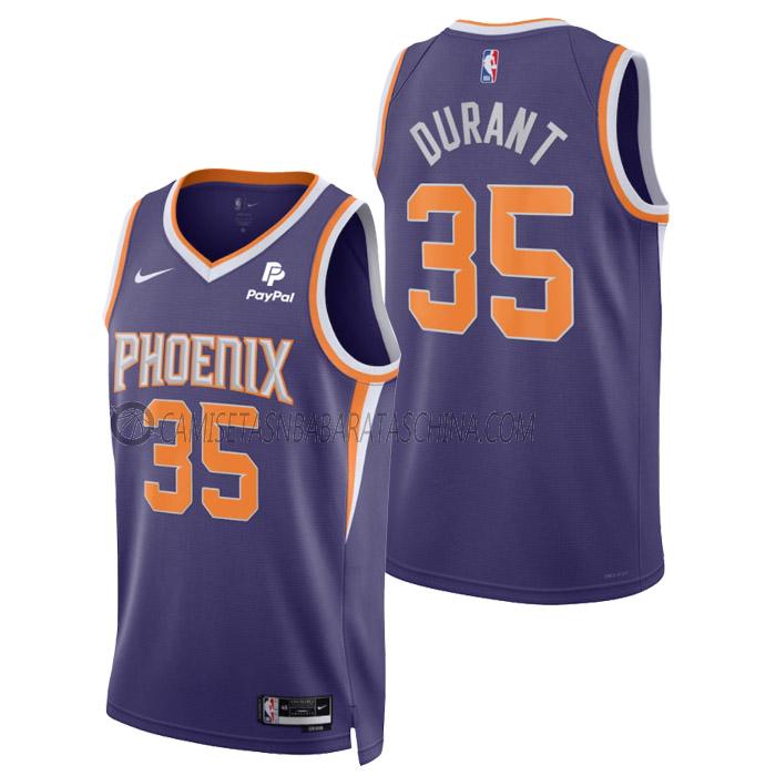 camiseta kevin durant phoenix suns de 35 hombre icon edition 2023 púrpura