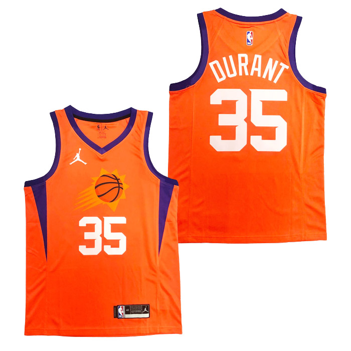 camiseta kevin durant phoenix suns de 35 hombre statement edition 2022 naranja