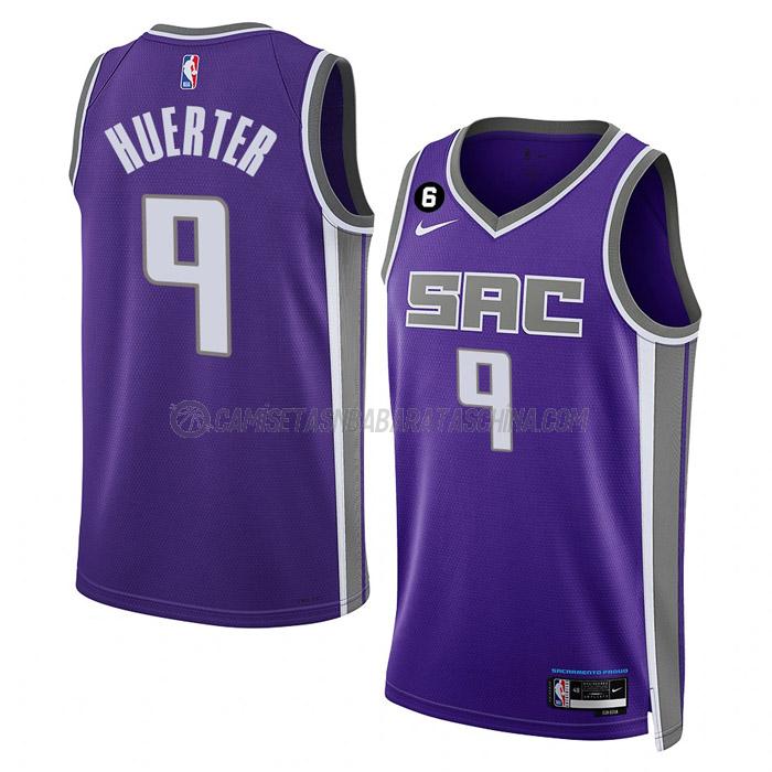 camiseta kevin huerter sacramento kings de 9 hombre icon edition 2023 púrpura