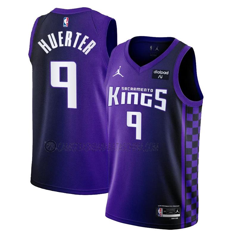 camiseta kevin huerter sacramento kings de 9 hombre statement edition 2023-24 púrpura