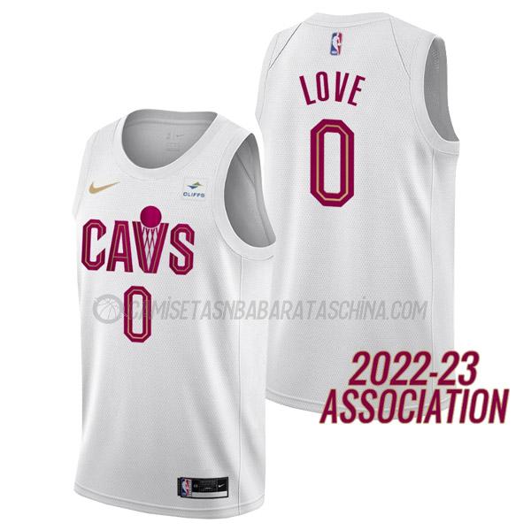 camiseta kevin love cleveland cavaliers de 0 hombre association edition 2023 blanco