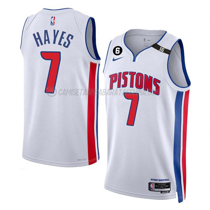 camiseta killian hayes detroit pistons de 7 hombre association edition 2023 blanco