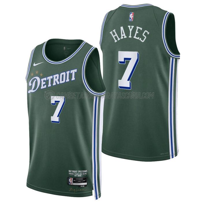 camiseta killian hayes detroit pistons de 7 hombre city edition 2023 verde