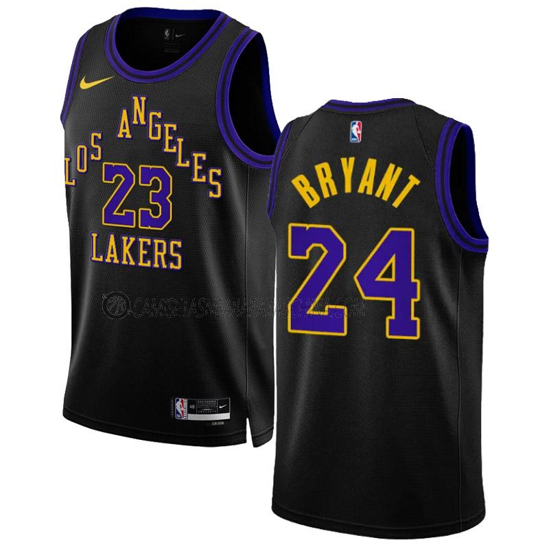 camiseta kobe bryant los angeles lakers de 24 hombre city edition 2023-24 negro