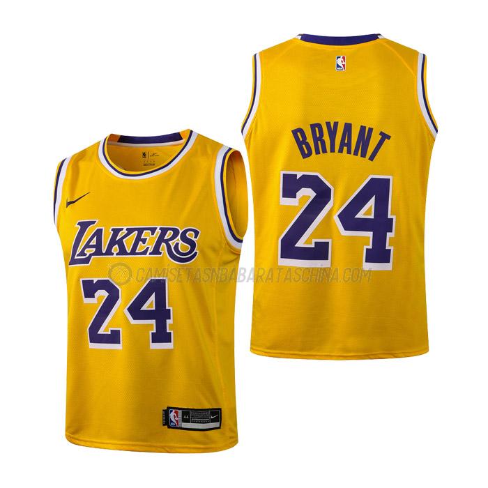 camiseta kobe bryant los angeles lakers de 24 niños icon edition 2023 amarillo