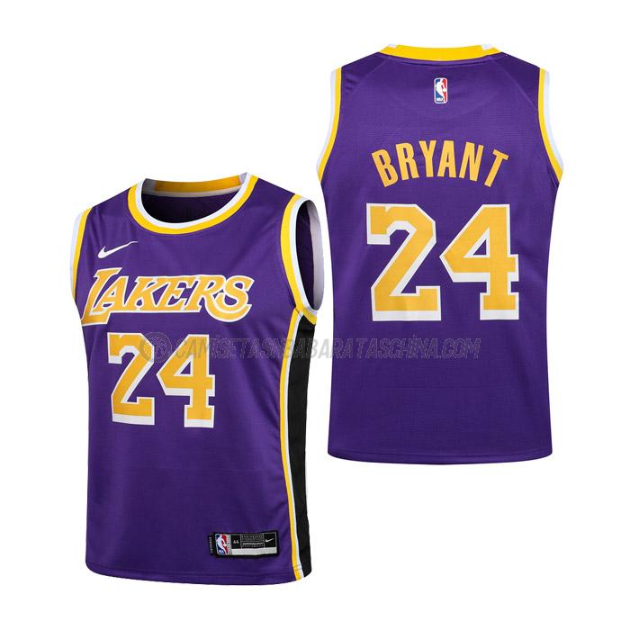 camiseta kobe bryant los angeles lakers de 24 niños statement edition 2020 púrpura