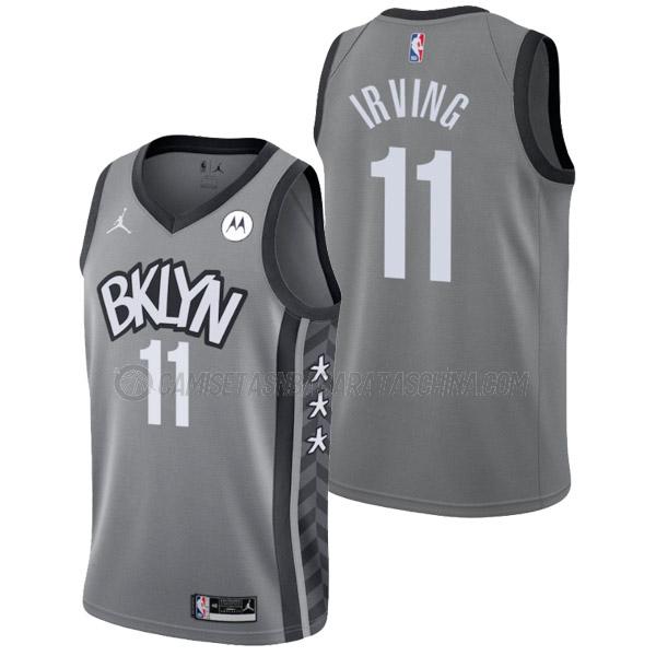 camiseta kyrie irving brooklyn nets de 11 hombre statement edition 2022 gris