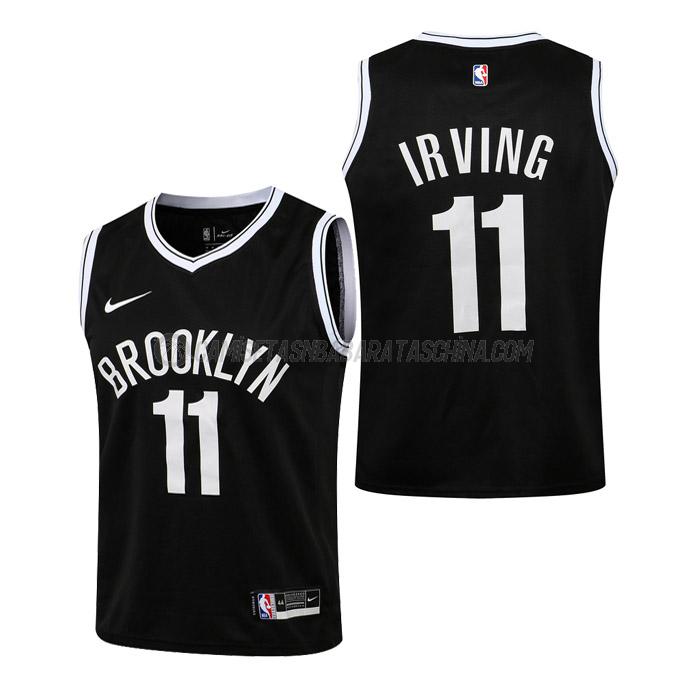 camiseta kyrie irving brooklyn nets de 11 niños icon edition 2023 negro