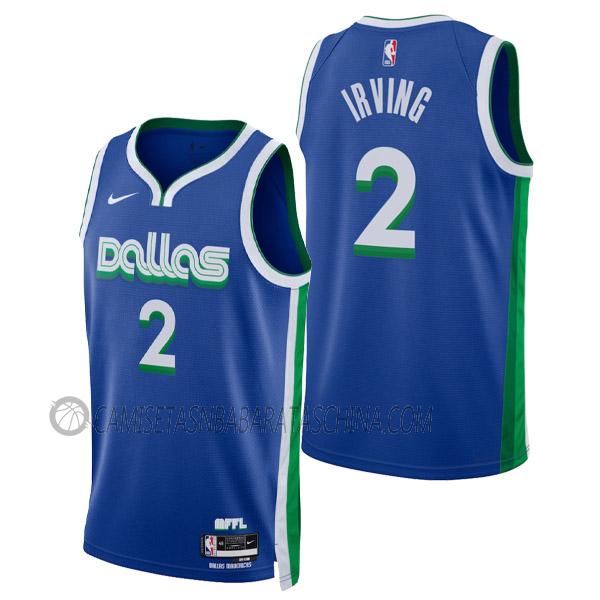 camiseta kyrie irving dallas mavericks de 2 hombre city edition 2023 azul