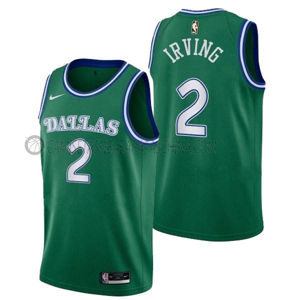 camiseta kyrie irving dallas mavericks de 2 hombre classic edition 2023 verde