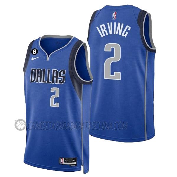 camiseta kyrie irving dallas mavericks de 2 hombre icon edition 2023 azul