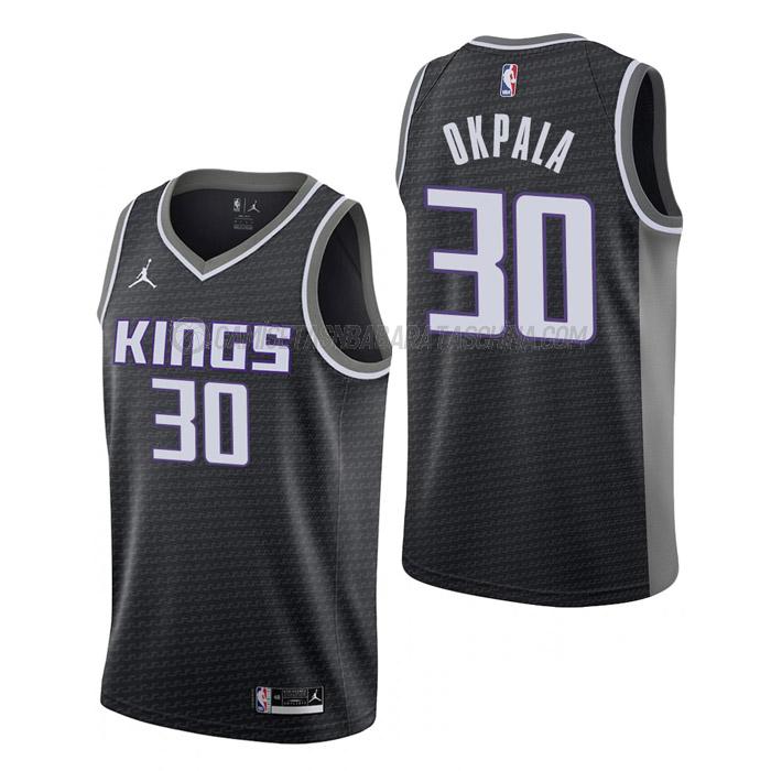 camiseta kz okpala sacramento kings de 30 hombre statement edition 2023 negro