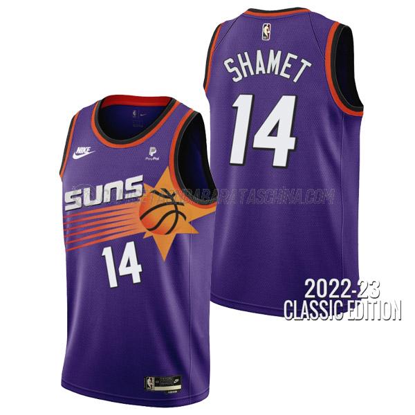 camiseta landry shamet phoenix suns de 14 hombre classic edition 2023 púrpura