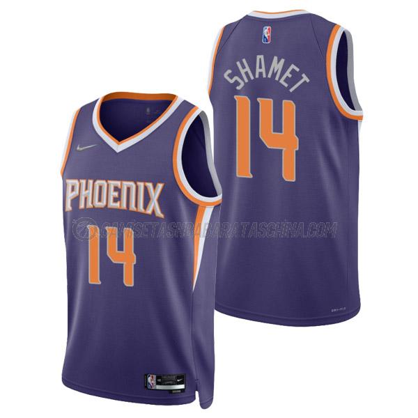 camiseta landry shamet phoenix suns de 14 hombre icon edition 2022 púrpura