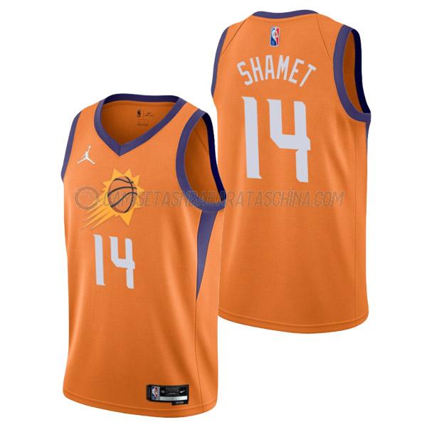 camiseta landry shamet phoenix suns de 14 hombre statement edition 2022 naranja