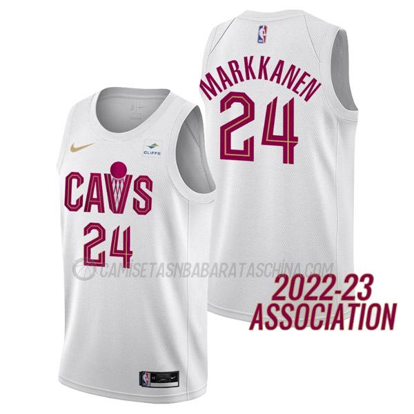 camiseta lauri markkanen cleveland cavaliers de 24 hombre association edition 2023 blanco