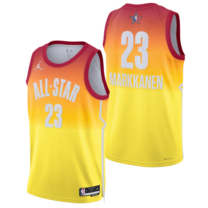 camiseta lauri markkanen nba all-star de 23 hombre 2023 naranja