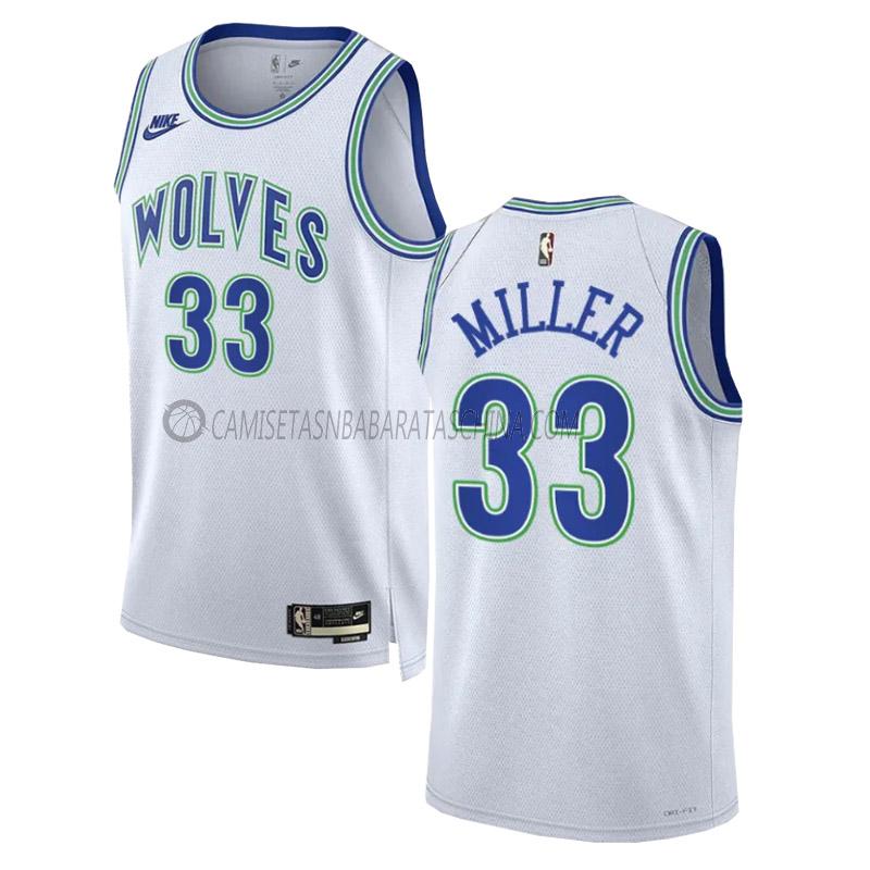 camiseta leonard miller minnesota timberwolves de 33 hombre classic edition 2023-24 blanco