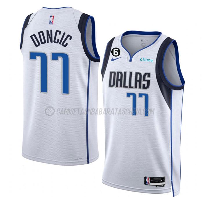 camiseta luka doncic dallas mavericks de 77 hombre association edition 2023 blanco