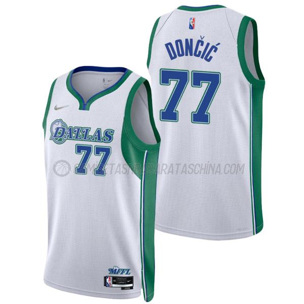 camiseta luka doncic dallas mavericks de 77 hombre city edition 2022 blanco