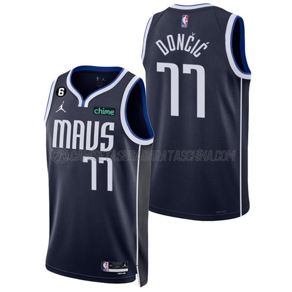 camiseta luka doncic dallas mavericks de 77 hombre statement edition 2023 azul marino