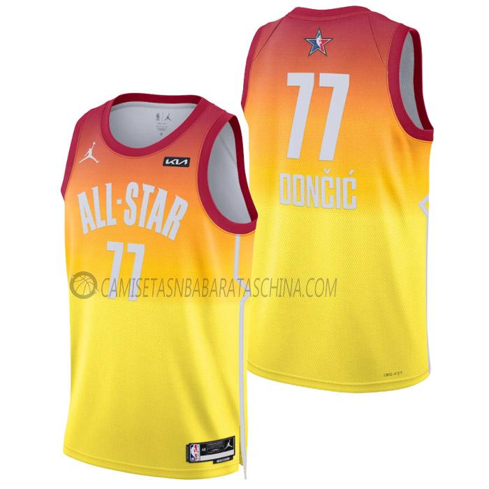 camiseta luka doncic nba all-star de 77 hombre 2023 naranja