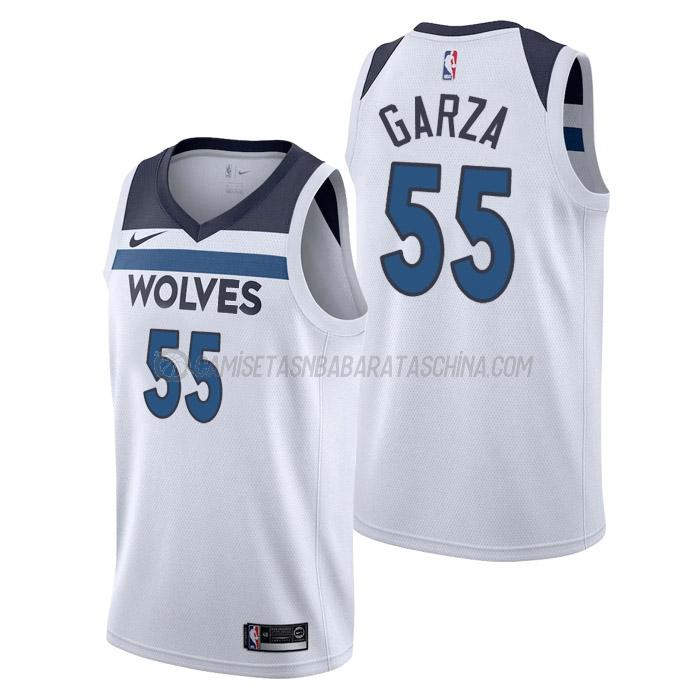 camiseta luka garza minnesota timberwolves de 55 hombre association edition 2023 blanco