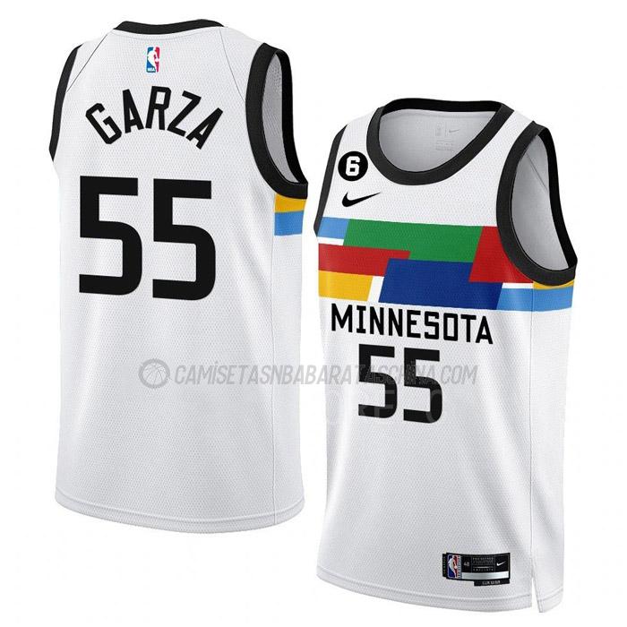 camiseta luka garza minnesota timberwolves de 55 hombre city edition 2023 blanco