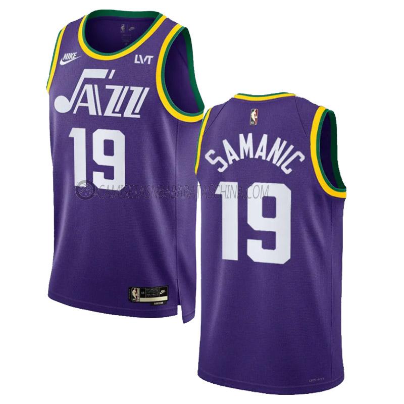 camiseta luka samanic utah jazz de 19 hombre classic edition 2023-24 púrpura