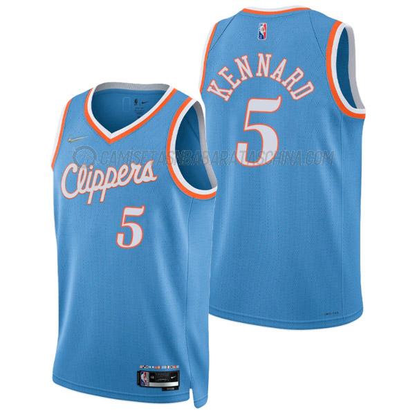 camiseta luke kennard los angeles clippers de 5 hombre city edition 2022 azul