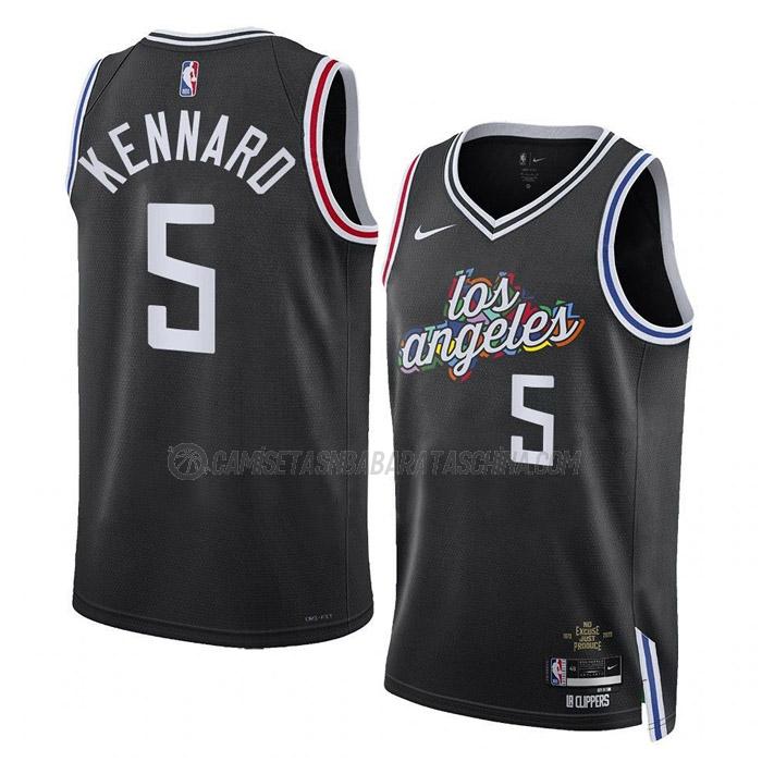 camiseta luke kennard los angeles clippers de 5 hombre city edition 2023 negro