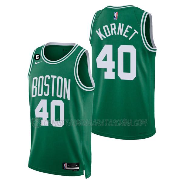 camiseta luke kornet boston celtics de 40 hombre icon edition 2023 verde