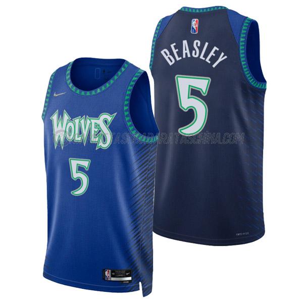 camiseta malik beasley minnesota timberwolves de 5 hombre city edition 2022 azul