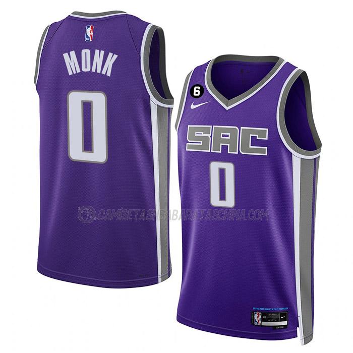 camiseta malik monk sacramento kings de 0 hombre icon edition 2023 púrpura